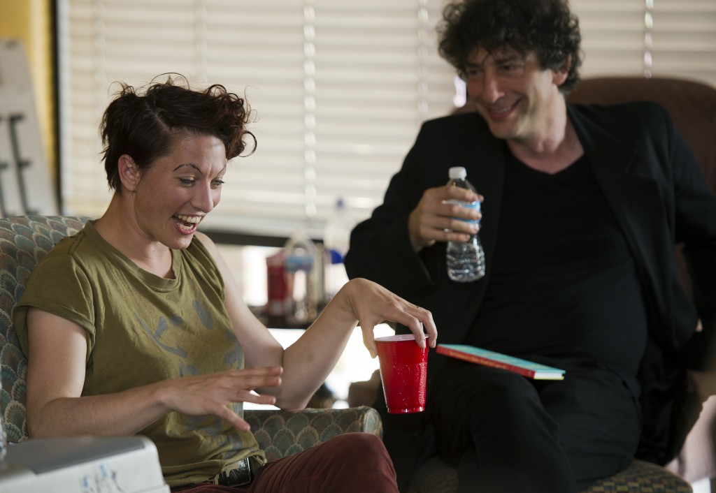 Settling in, Amanda and Neil at Strange Brew. (Photo by Marc Lebryk)