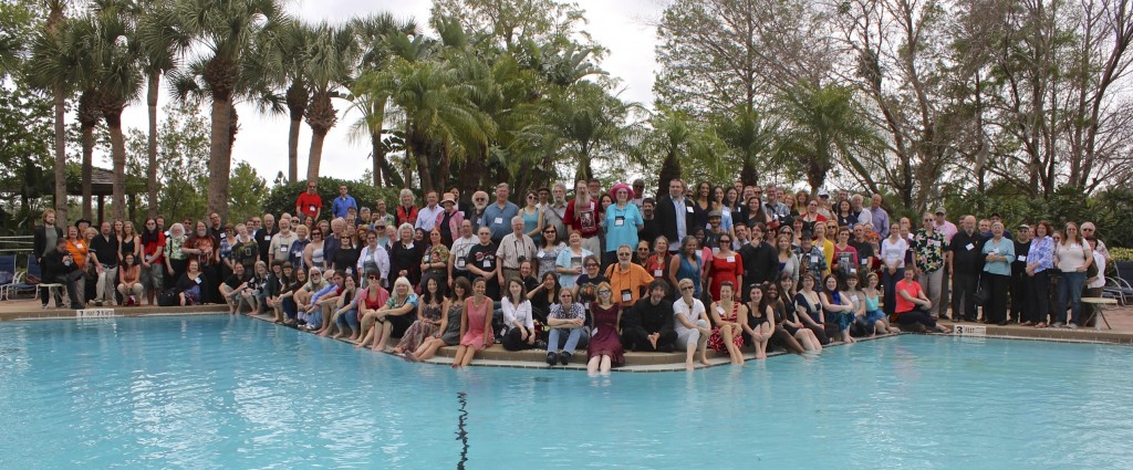 ICFA Group picture by the pool. (Photo by Bill Clemente)